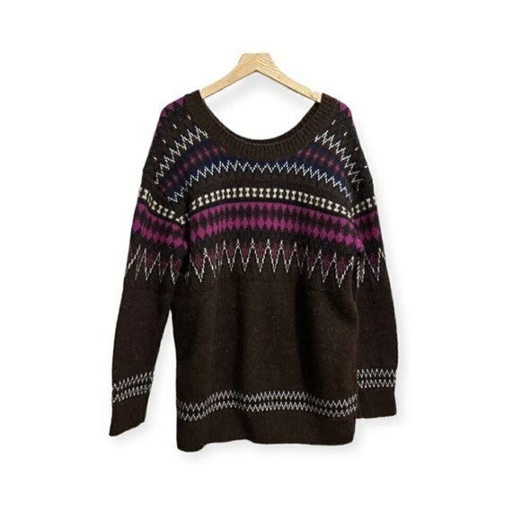 Junya Watanabe Comme des Garçons, Brown multi Jacquard Sweater, Fair Isle, Size - Picture 4 of 15